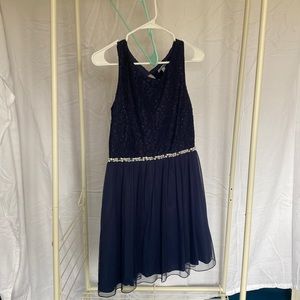 Navy Blue Speckless Dress